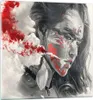 Bilder auf glas - Frau Gesicht Kunst - 70x70cm - Glasbilder Produktbild-Vorschau 1