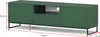 A green TV lowboard with dimensions indicated. Produktbild-Vorschau