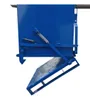 A blue metal container with a hinged bottom, designed to be lifted by a forklift. Produktbild-Vorschau