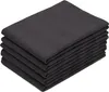 A stack of folded dark gray striped kitchen towels. Produktbild-Vorschau