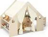 Tente en bois 6 en 1 pour enfants avec table, chaise, tapis Voir les images du produit 1