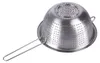 A stainless steel colander with a single handle, shown from a diagonal angle against a white background. Náhľad obrázku produktu