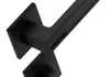 A close-up studio shot of a modern black door handle set against a white background. Produktbild-Vorschau