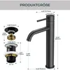 Zwarte wastafelmengkraan met afvoer, monobloc-model, Productafbeelding-voorbeeld 7