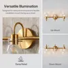 Lampada da parete a 3 luci, con diffusore in vetro Anteprima dell’immagine prodotto 4