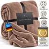 Feluna Kuscheldecke XXL Mikrofaser Decke Braun 220x200 cm – Produktbild-Vorschau 1