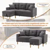 Two views of a sectional sofa, one with the chaise on the left and the other with the chaise on the right. Podgląd zdjęcia produktu