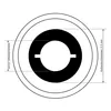 A diagram showing concentric circles with measurements. Produktbild-Vorschau