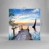 Bilder auf glas - Brücke See - 60x60cm - Glasbilder - Produktbild-Vorschau 3