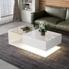 MODFU Couchtisch Hochglanz mit Glas und Produktbild-Vorschau 1