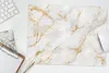 MuchoWow® Mauspad Mousepad Marmor - Weiß - Gold - Abstrakt Produktbild-Vorschau 5