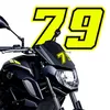 Nálepka závodní číslo pro motocykl "6" Race Moto GP, žlutá Náhled obrázku produktu 3