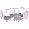 Design 8-tlg. Garten-Sofagarnitur mit Kissen Grau Poly Produktbild-Vorschau 9
