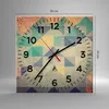 Wanduhr - Quadrat - Glasuhr - Abstraktion Dreieck Muster - Produktbild-Vorschau 3