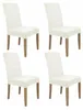 Stuhlhussen - 4er Set - Creme - Stretch - Maschinenwaschbar Produktbild-Vorschau 9