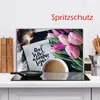 Herdabdeckplatte Glaskeramik 80x52 Mit Spruch Schwarz Produktbild-Vorschau 14