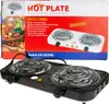 The image shows the packaging and the product itself, a double electric hot plate. Náhľad obrázku produktu