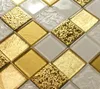 Weißgoldenes Glasmosaik „GOLD ARENA“, dekorative Goldfliese Produktbild-Vorschau 3