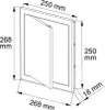 Plastová revizní dvířka 250x250 mm Revizní poklop Poklop Náhled obrázku produktu 3