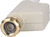 A close-up view of a water inlet hose connector with a built-in shut-off valve. Produktbild-Vorschau