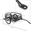 HOMCOM Fahrradanhänger Lastenanhänger für Fahrrad 40kg Produktbild-Vorschau 3