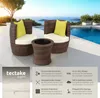 tectake® Aluminium Rattan Sitzgruppe Nizza wetterfest und Produktbild-Vorschau 2