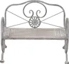 A white background shot of a decorative metal bench. Produktbild-Vorschau