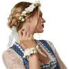 Blumenkranz und Armreif Hochzeit - grün/weiß Produktbild-Vorschau 3