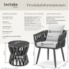 tectake Gartenmöbel-Set Lugano Tisch 2 Stühle Rope-Design Produktbild-Vorschau 5