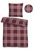 biberna melanżowa flanelowa pościel KARO burgund 1x 135x200 Podgląd zdjęcia produktu 6