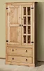 Möbilia Vitrine | 2 Türen, 2 Schubladen | Kiefer-Holz Produktbild-Vorschau 4