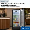 Exquisit Glastürkühlschrank, 200l Getränkekühlschrank mit Produktbild-Vorschau 5