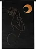 MuchoWow® Wandteppich Wandbehang Frau - Mond - Gold - Produktbild-Vorschau 1