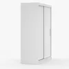 A white wardrobe with sliding doors is shown against a white background. Voir les images du produit