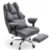 Ergonomischer Bürostuhl XXL mit Samtbezug, Fußstütze und Produktbild-Vorschau 1