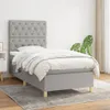 Boxspringbett mit Matratze Hellgrau 80x200 cm Stoff Produktbild-Vorschau 2