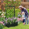 COSTWAY Blumenkasten, Hochbeet mit Rankgitter, Spalier aus Produktbild-Vorschau 8