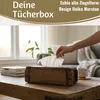 LS-LebenStil Tissue-Box Holz 31cm Braun Ziegelform Produktbild-Vorschau 3