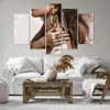 Bild auf Leinwand - Leinwandbild - 5 Teile - Sand Frau Produktbild-Vorschau 6