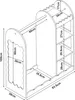 Kindergarderobe 'Vestnes' mit Spiegel und Seitenregal 100 x Produktbild-Vorschau 5