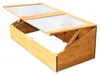 Frühbeet aus braunem Holz, L 116 x T 54 x H 42/19 cm, Produktbild-Vorschau 6