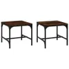 vidaXL Tables d'appoint 2 pcs. Chêne fumé 40x40x35 cm Bois Voir les images du produit 1