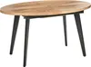 BELIANI Esstisch Holzoptik Braun MDF-Tischplatte Oval Produktbild-Vorschau 6