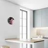 Glasuhr Wanduhr Küchenuhr Echt-Glas 30fi cm Magnolie Blüte Produktbild-Vorschau 5
