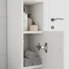 Schmale Badezimmerschrank-Regal, freistehend, weiß, 2 Türen Produktbild-Vorschau 4
