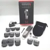 A collection of hair clipper accessories and packaging laid out on a white surface. Podgląd zdjęcia produktu