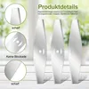 Close-up of three metal blades with text and diagrams highlighting product features. Produktbild-Vorschau