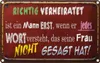 vianmo Blechschild 20x30 cm Achtung Verheiratet ist Mann Produktbild-Vorschau 1