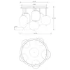 Globo Lighting Deckenleuchte Metall messingfarben matt, 6x Produktbild-Vorschau 7