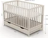 Baby-Delux Babybett Kinderbett Gitterbett Milo Taupe 60x120 Produktbild-Vorschau 3